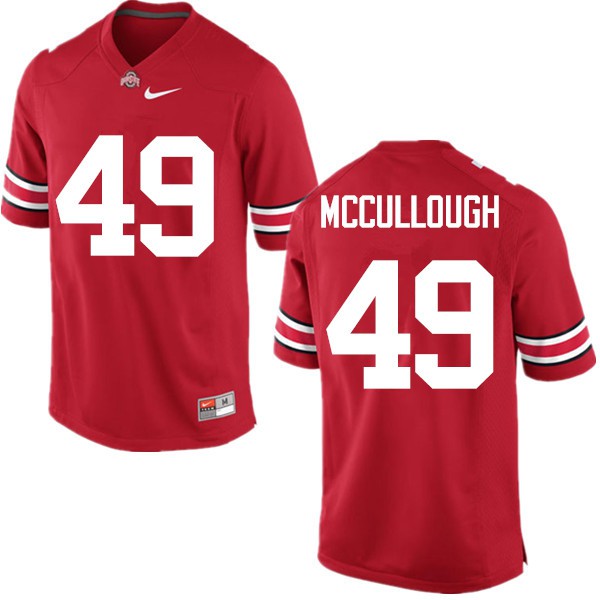 Ohio State Buckeyes #49 Liam McCullough Men Stitch Jersey Red OSU39828